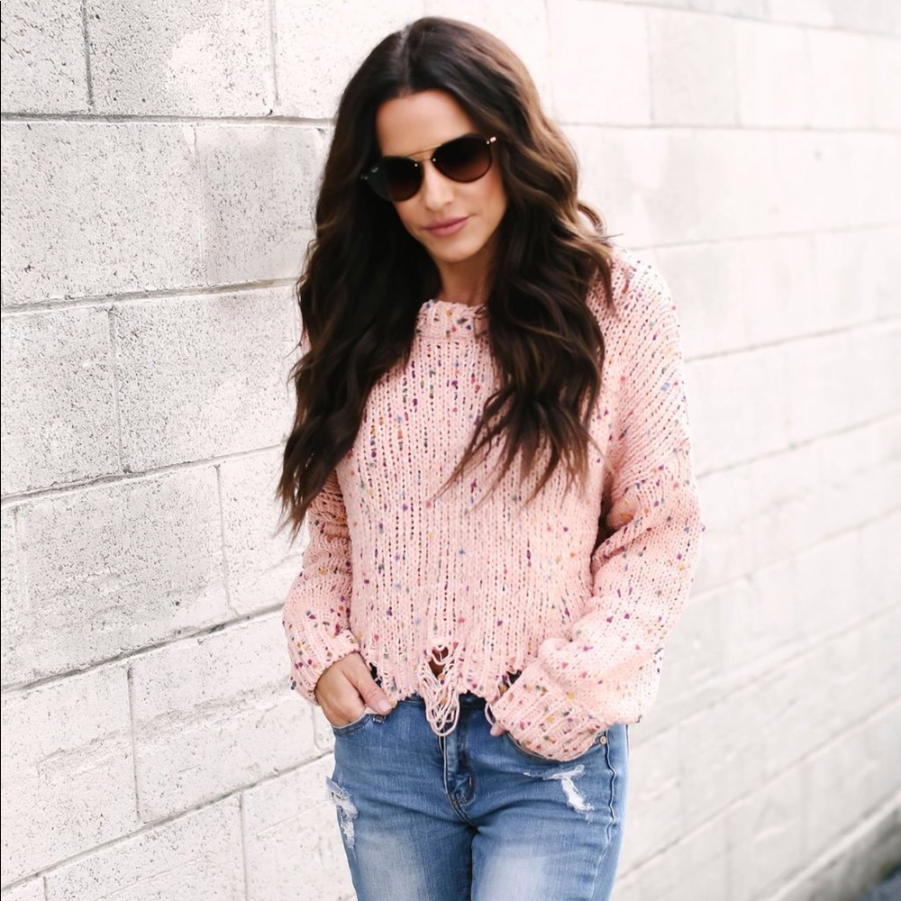 Confetti Cake Distressed Sweater - Picture 6 of 8